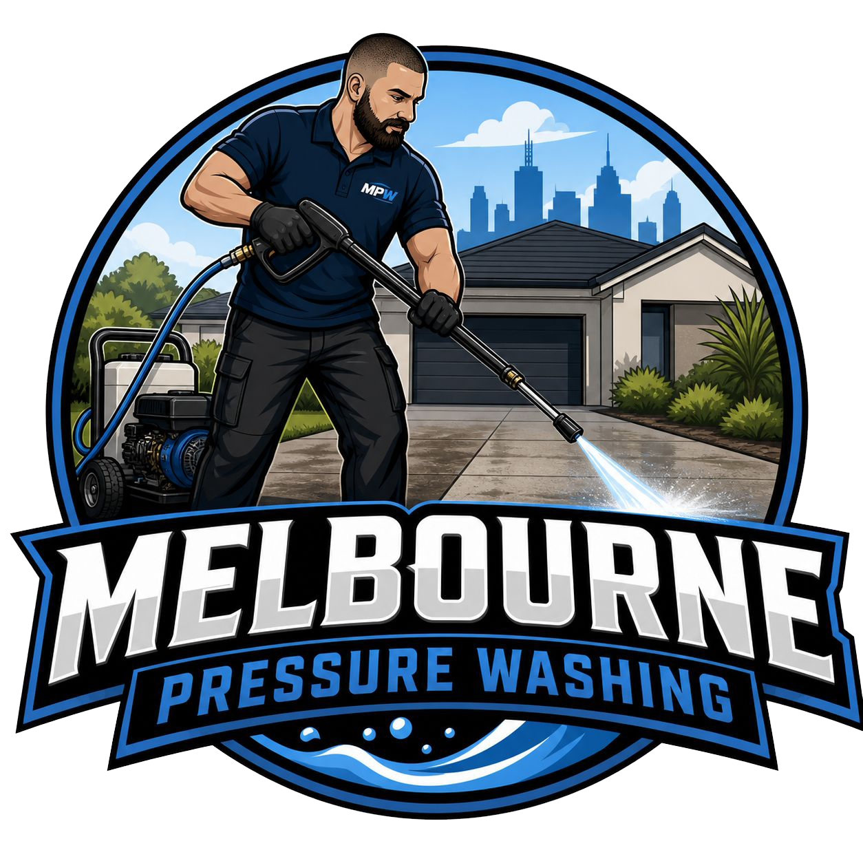 Melbourne Pressure Washing logo